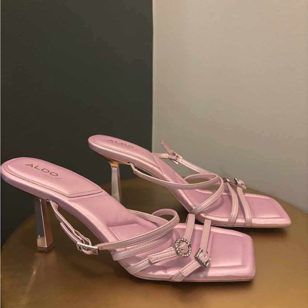 Aldo Pink Strappy Heels Modern Feminine Design